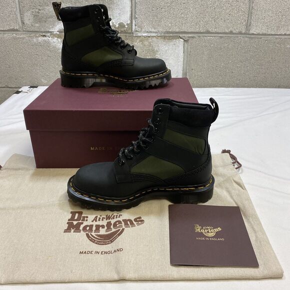Dr. Martens Boots Men 5 Women 6 Pascal 1460 Leather Textile Padded England NIB - Picture 2 of 12